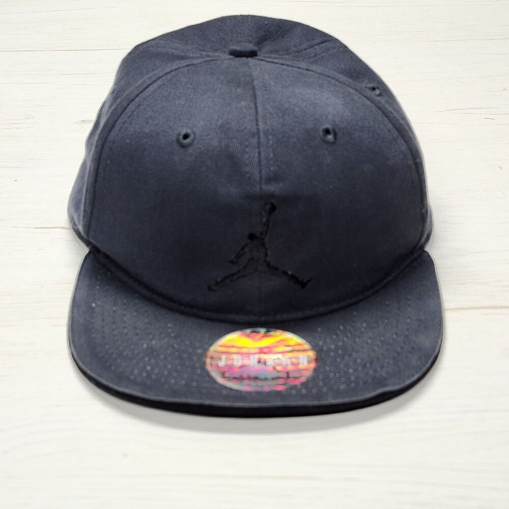 Nike Jordan Youth Snapback Hat Black Jumpman Logo Adjustable Cap 1417-693-113